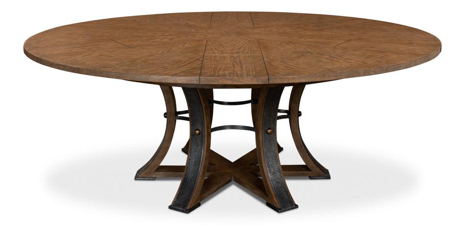 Mink Brown Tower Jupe Dining Table - Belle Escape