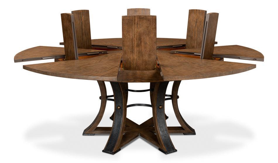 Mink Brown Tower Jupe Dining Table - Belle Escape