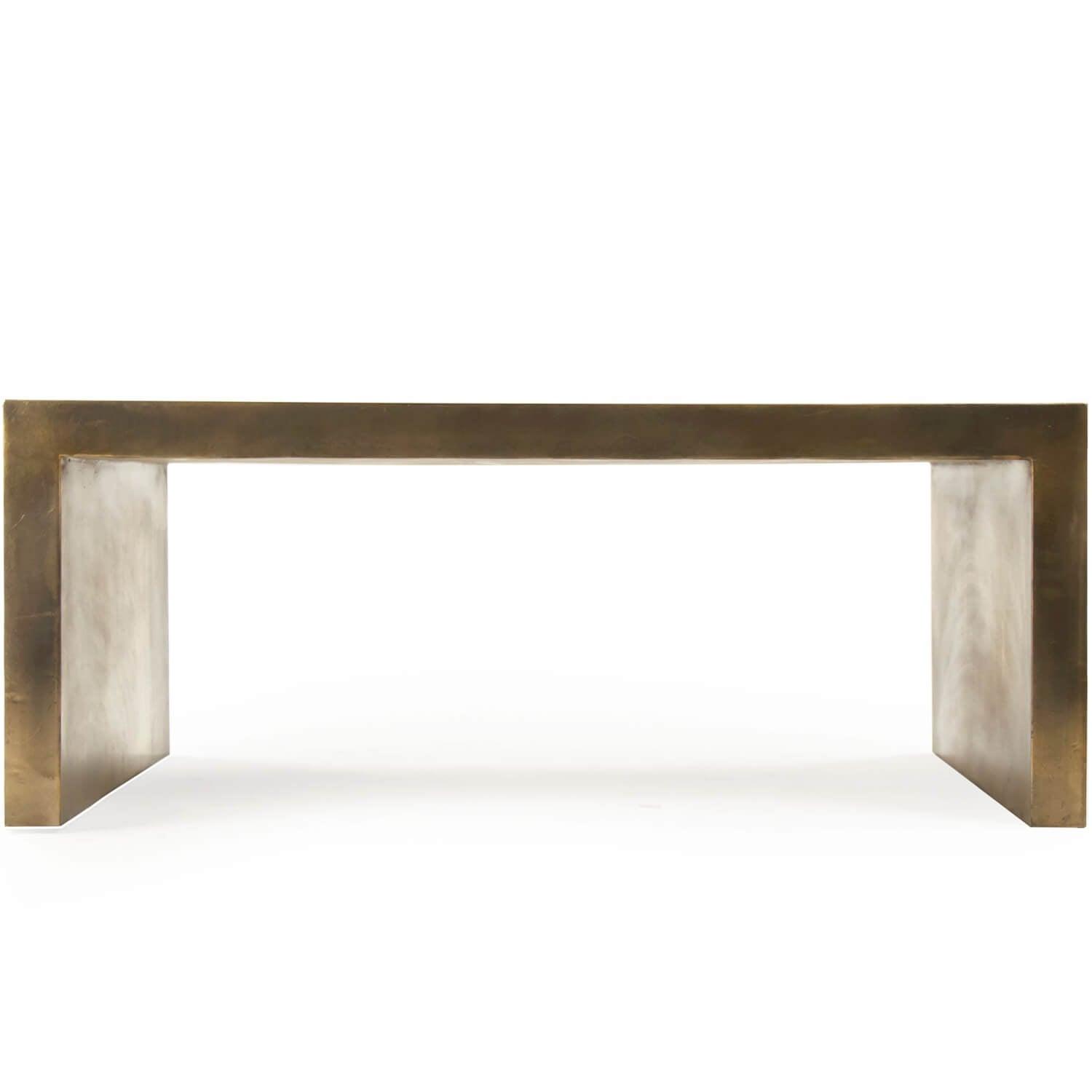Modern Aged Bronze Coffee Table - Belle Escape