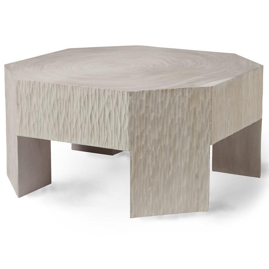 Modern Bohemian Bleached Oak Coffee Table - Belle Escape