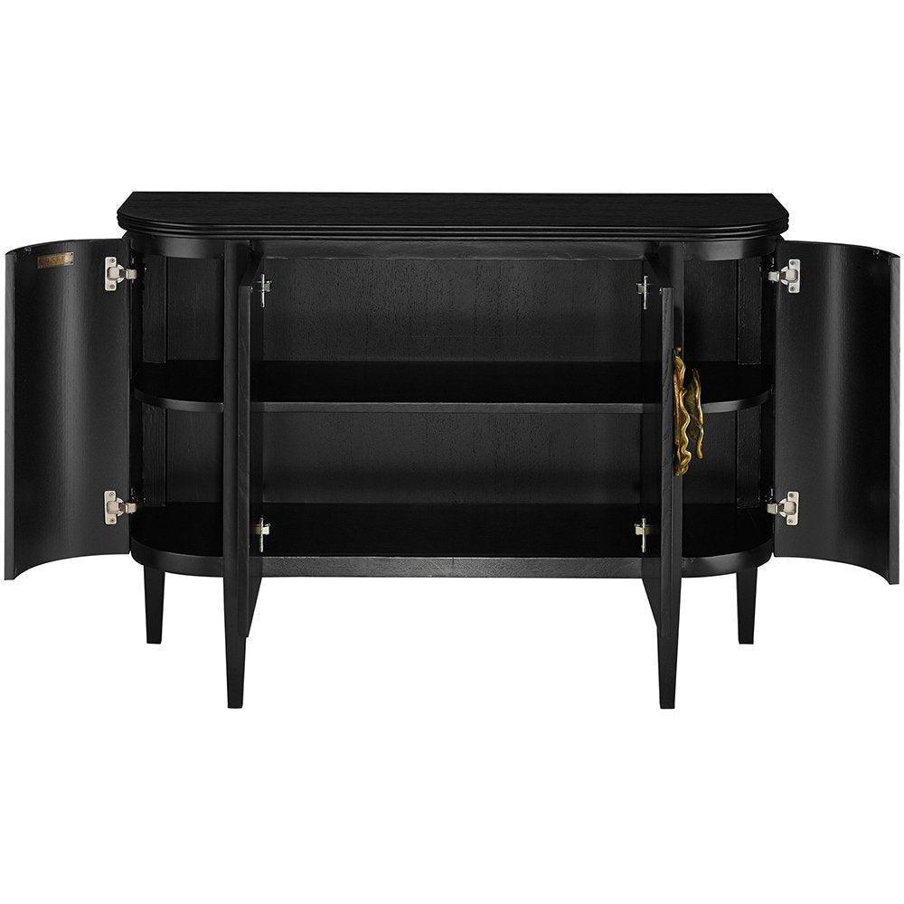 Modern Brass Fleur Demilune Sideboard - Belle Escape