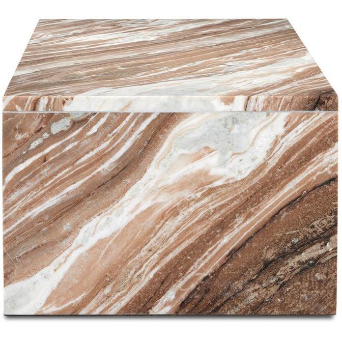 Modern Brown Marble Coffee Table - Belle Escape