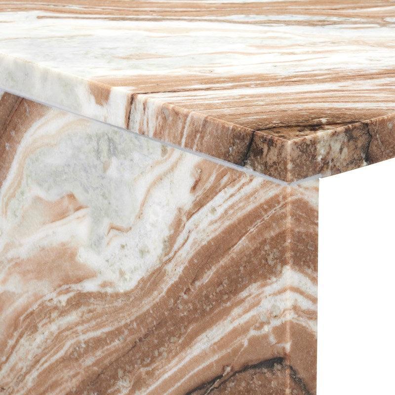 Modern Brown Marble Coffee Table - Belle Escape
