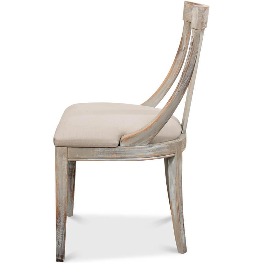 Modern Farmhouse Gray Slope Arm Chairs - Belle Escape
