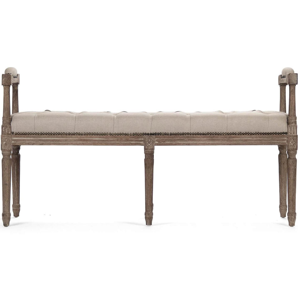 Modern French Tufted Bench | Provence Chic