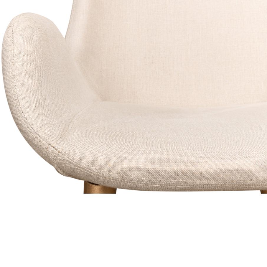 Modern Gold & Linen Chairs - Belle Escape