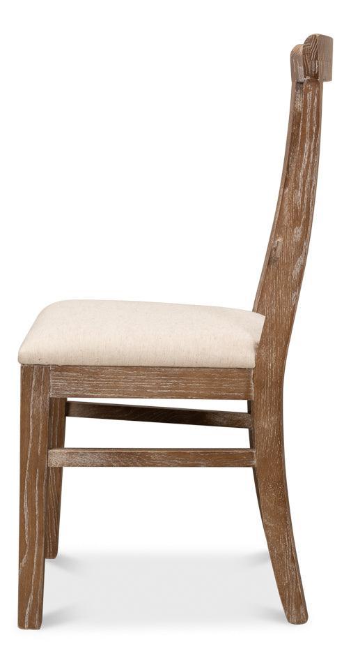 Monet Farmhouse Whitewashed Chairs - Belle Escape