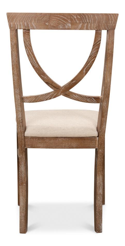 Monet Farmhouse Whitewashed Chairs - Belle Escape