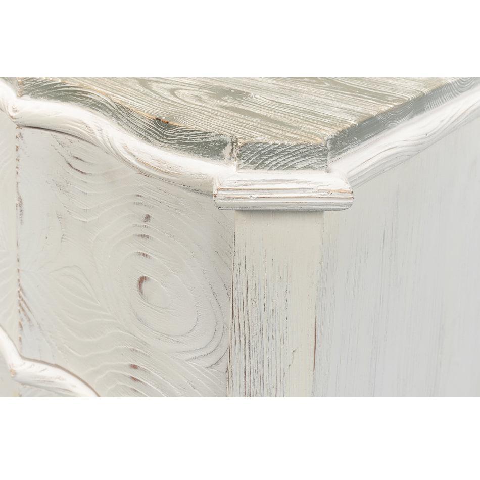 Moonlight White 3-Drawer Nightstand - Belle Escape