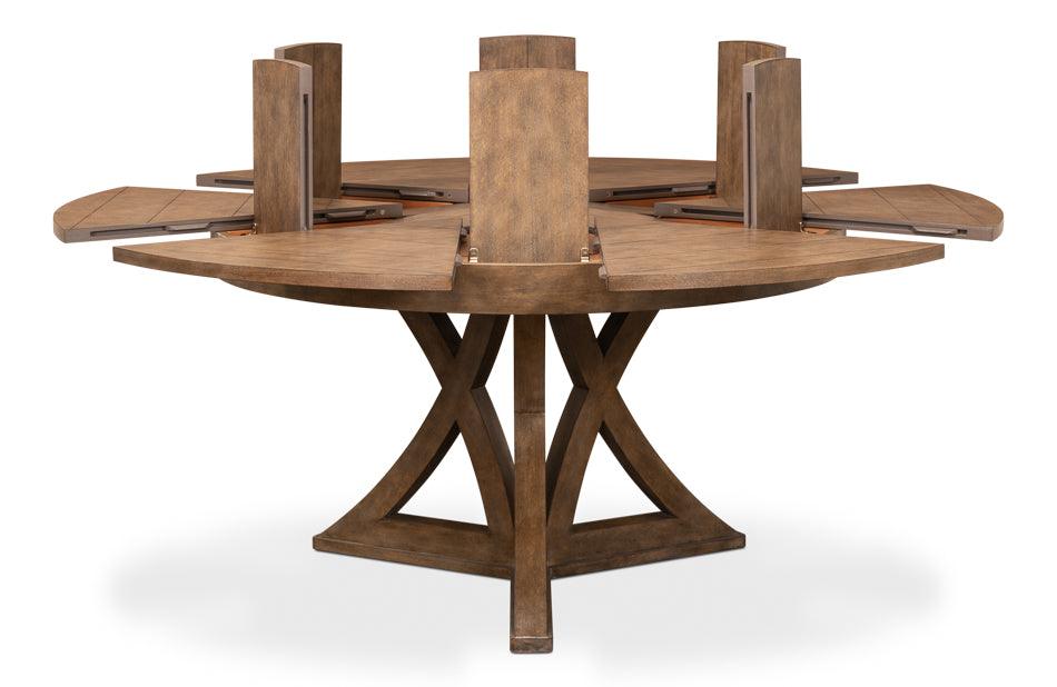 Muted Fossil Casual Jupe Dining Table - Belle Escape