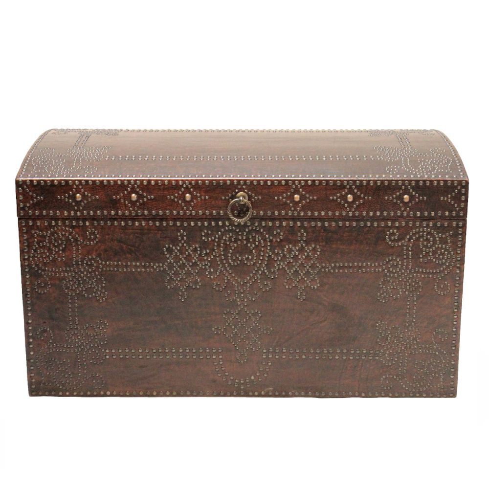 Oversized Leather Trunk Coffee Table