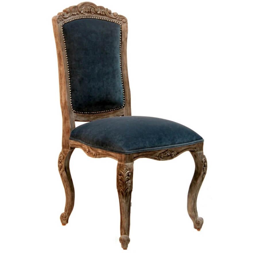 Nantes Beverly Blue Velvet Dining Chair - Belle Escape