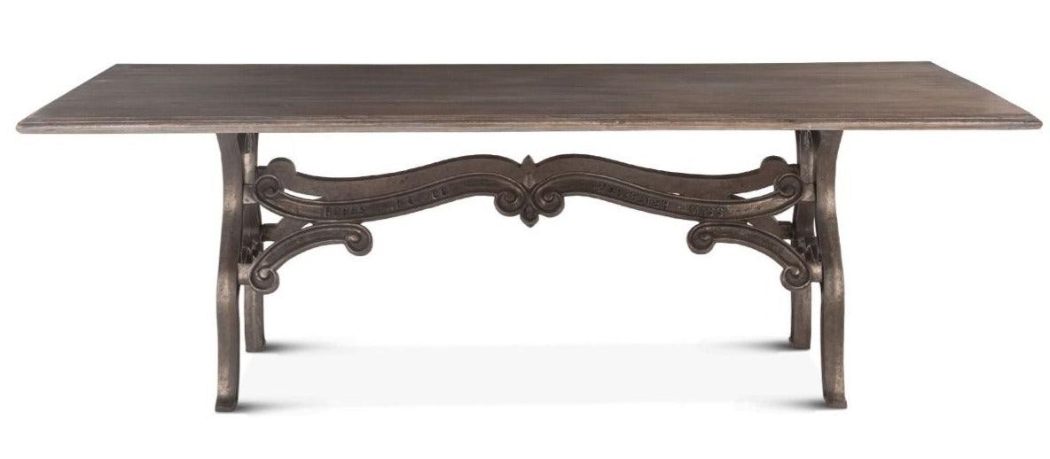 Nantes Iron Scroll Dining Table - Belle Escape