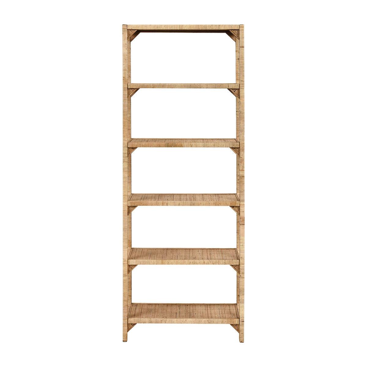 Natural Bamboo Wrapped Bookcase - Belle Escape