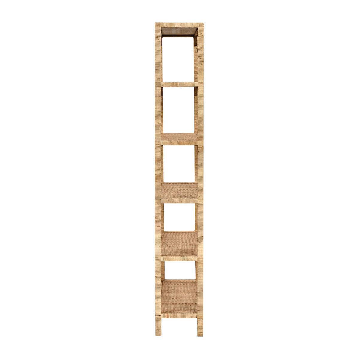 Natural Bamboo Wrapped Bookcase - Belle Escape