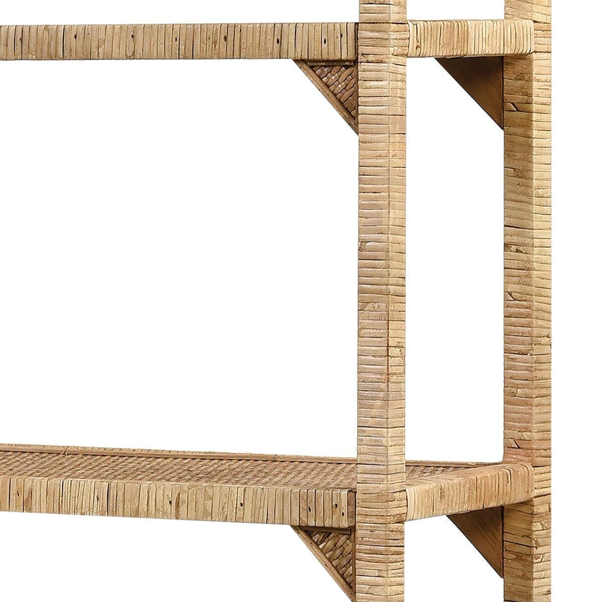 Natural Bamboo Wrapped Bookcase - Belle Escape