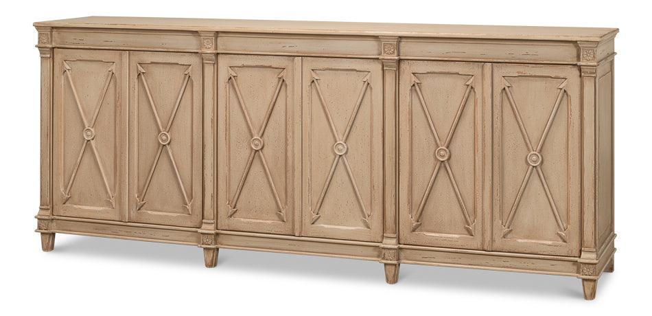 Natural Beige Crossed Arrow Sideboard - Belle Escape