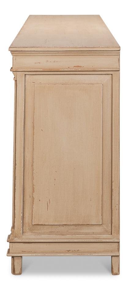 Natural Beige Crossed Arrow Sideboard - Belle Escape