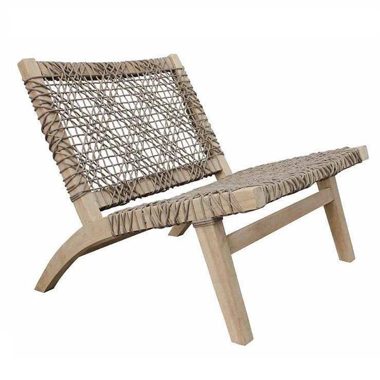 Natural Boho Macrame Lounge Chair - Belle Escape