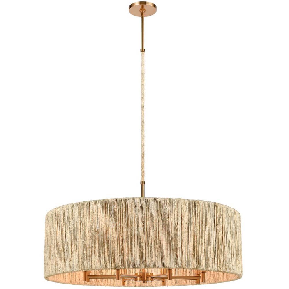 Natural Coastal Abaca Chandelier - Belle Escape