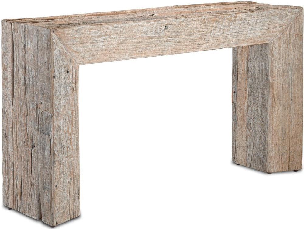 Natural Coastal Reclaimed Wood Console Table - Belle Escape