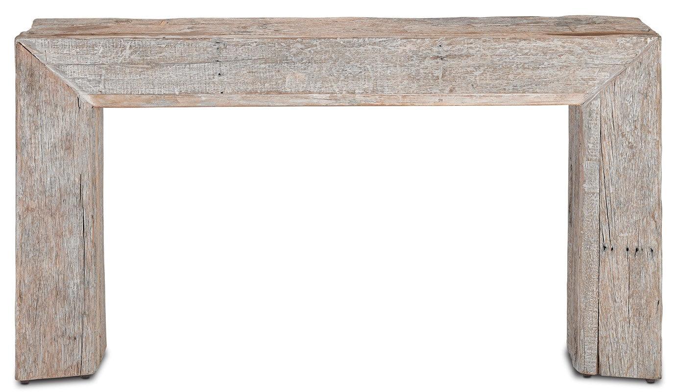 Natural Coastal Reclaimed Wood Console Table - Belle Escape