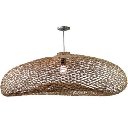 Natural Coastal Woven Orb Light - Belle Escape