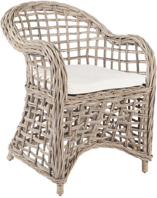 Natural Coastal Woven Rattan Arm Chair - Belle Escape