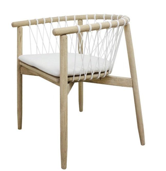 Natural Coastal Wrapped Dining Chair - Belle Escape