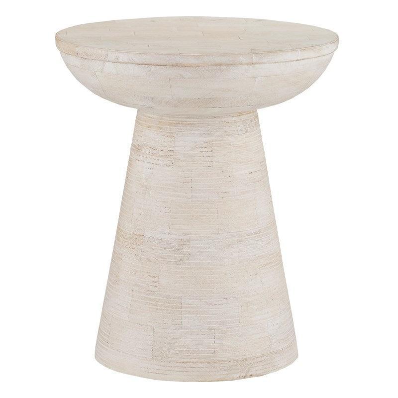 Natural Organic Pedestal Accent Table - Belle Escape