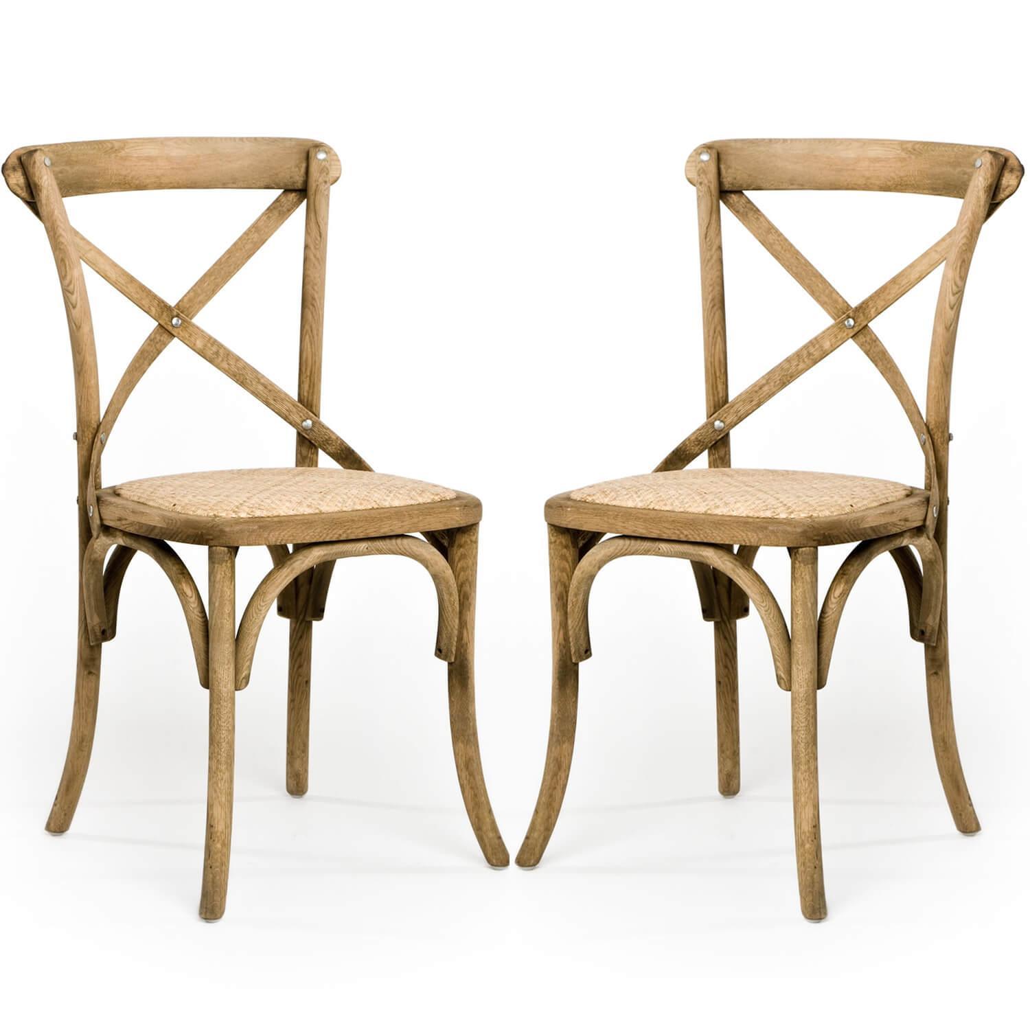 Natural Parisian Cafe Chairs - Belle Escape