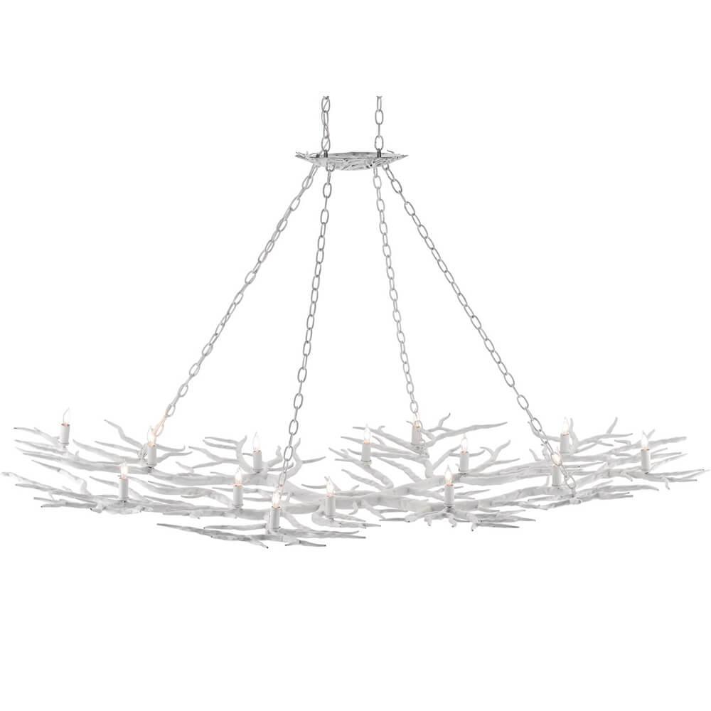 Natural White Rainforest Chandelier - Belle Escape