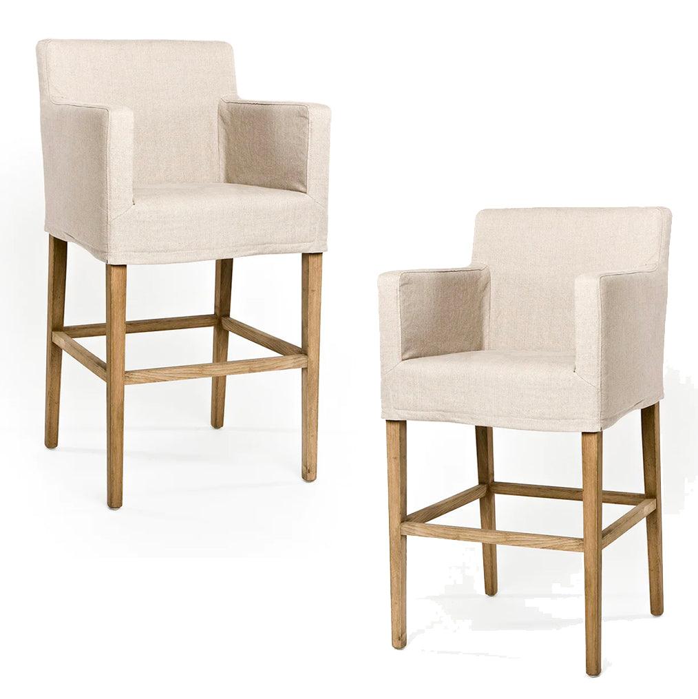 Avignon Natural Slipcover Bar Stool