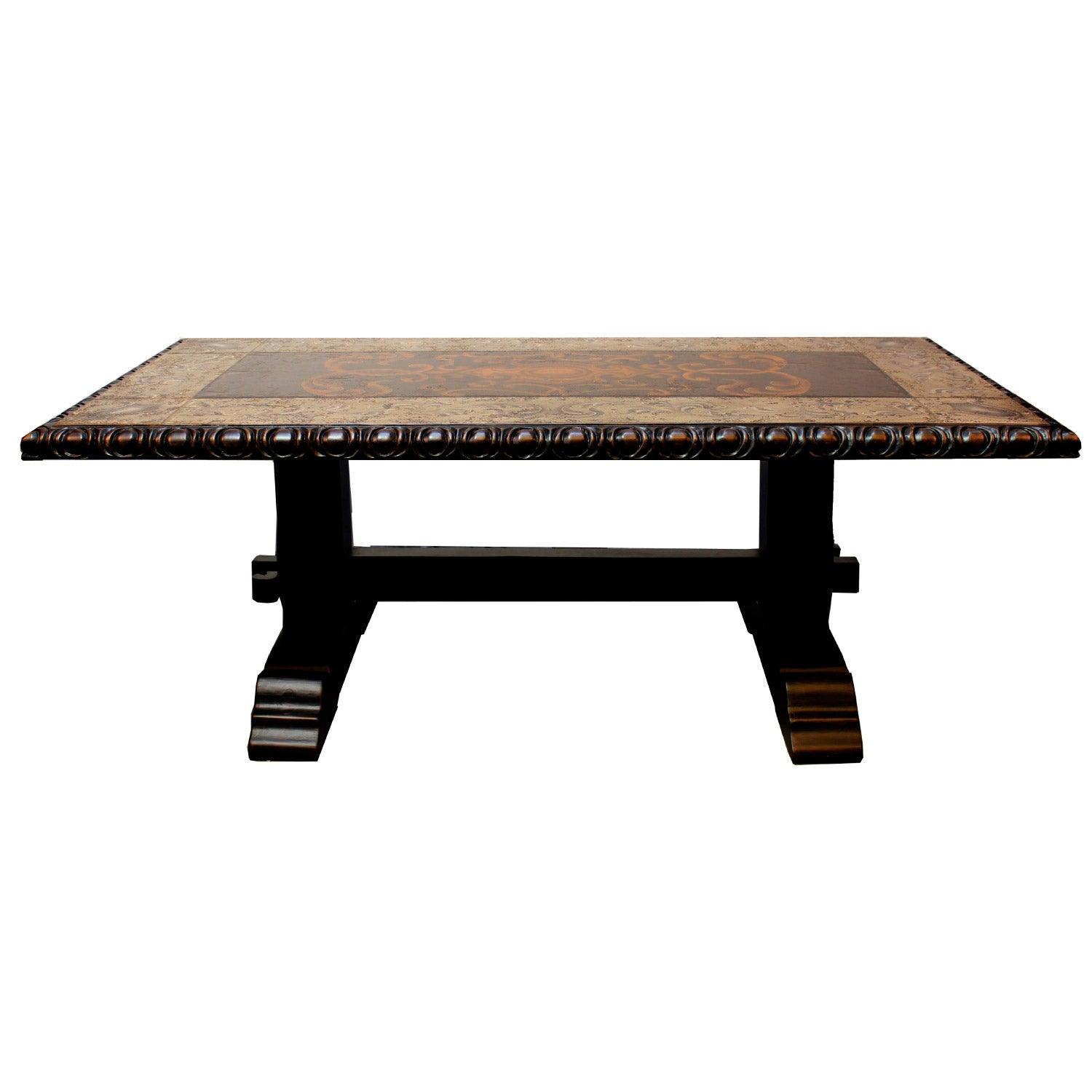 Navarra Painted Scroll Top Table - Belle Escape