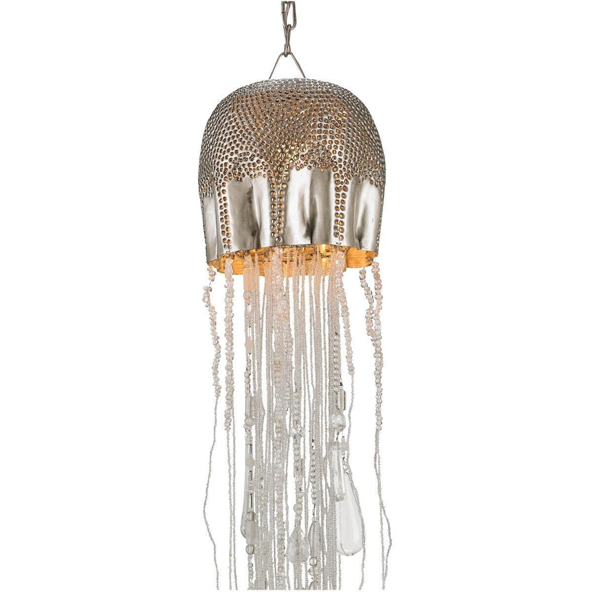 Nickel and Brass Jellyfish Chandelier, Small - Belle Escape