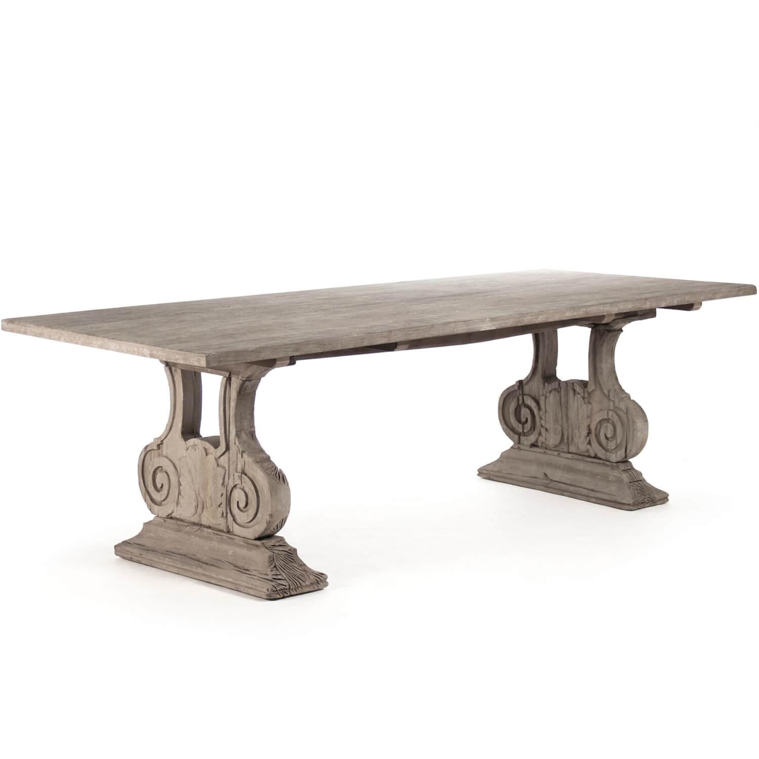 Old World Double Pedestal Dining Table - Belle Escape
