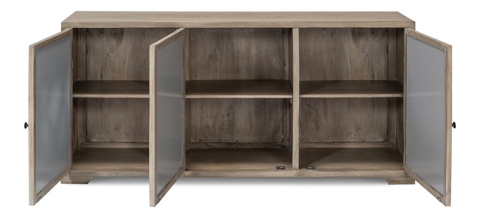 Olivier Gray Washed Mirrored Sideboard - Belle Escape