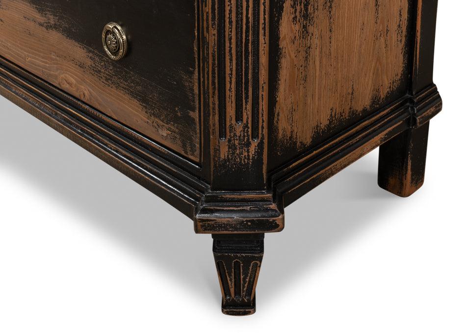 Onyx Black French Country Commode Chest - Belle Escape