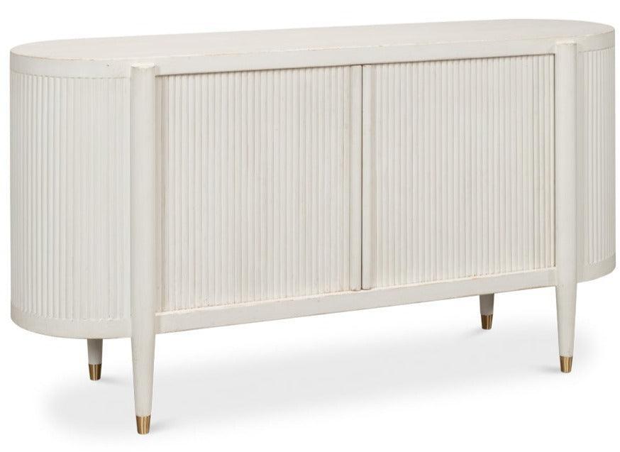 Opal White Oval Buffet - Belle Escape