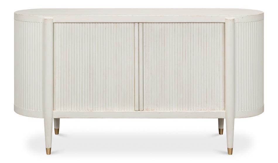 Opal White Oval Buffet - Belle Escape