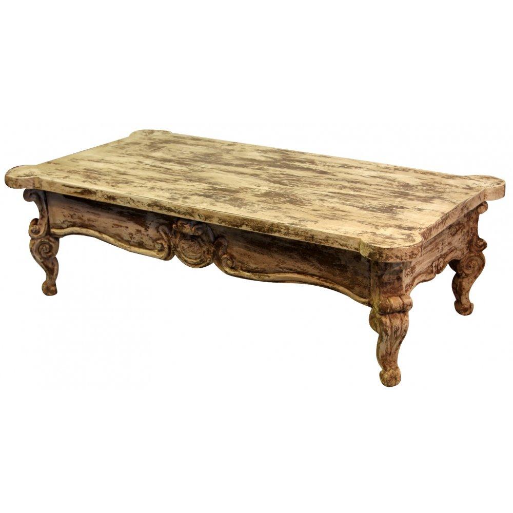 Ornately Carved Toulouse Coffee Table - Belle Escape
