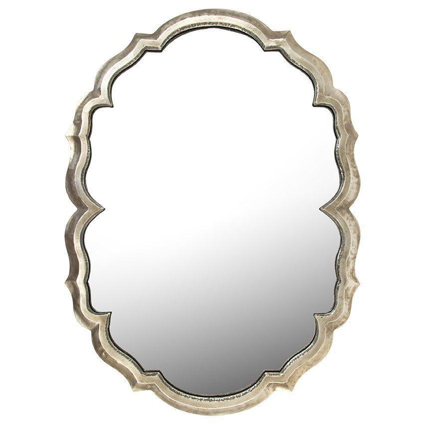 Oval Scalloped Vintage Glam Mirror - Belle Escape