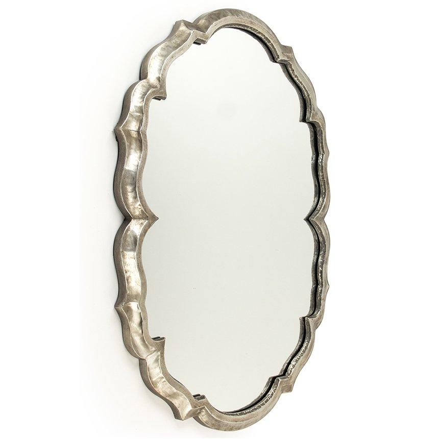 Oval Scalloped Vintage Glam Mirror - Belle Escape