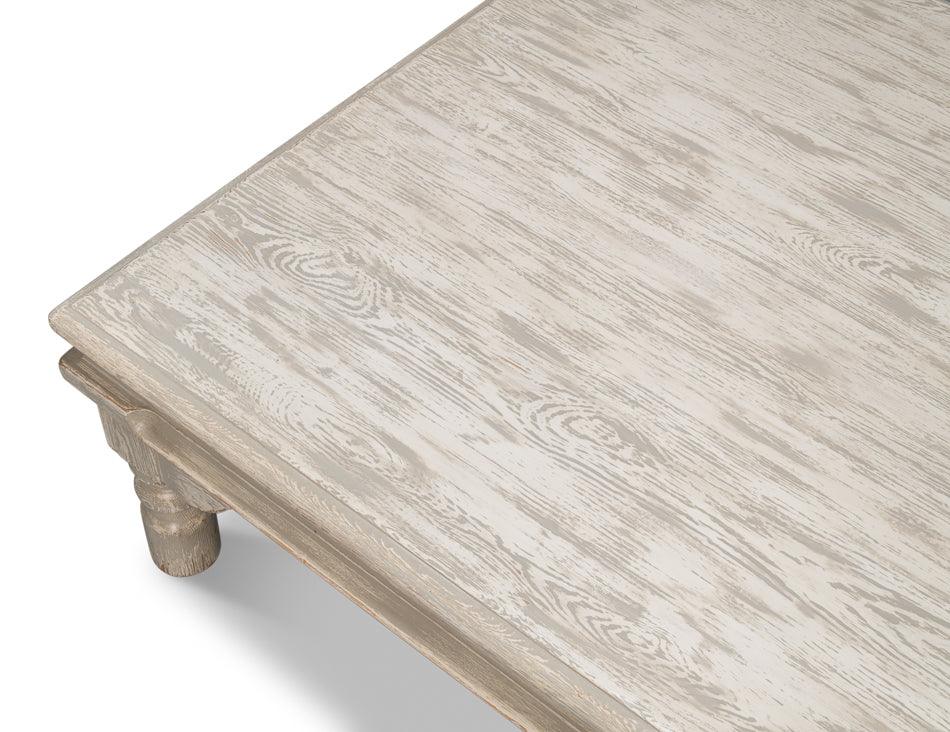 Oversized Washed Gray Gathering Coffee Table - Belle Escape