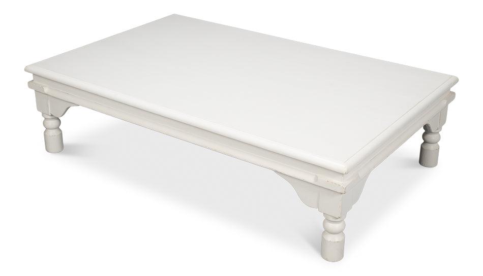 Oversized White Gathering Coffee Table - Belle Escape