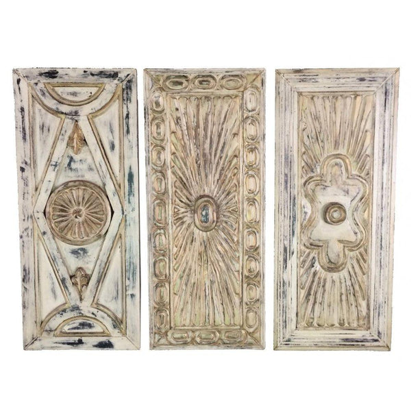 Painted Carved Door Wall Decor