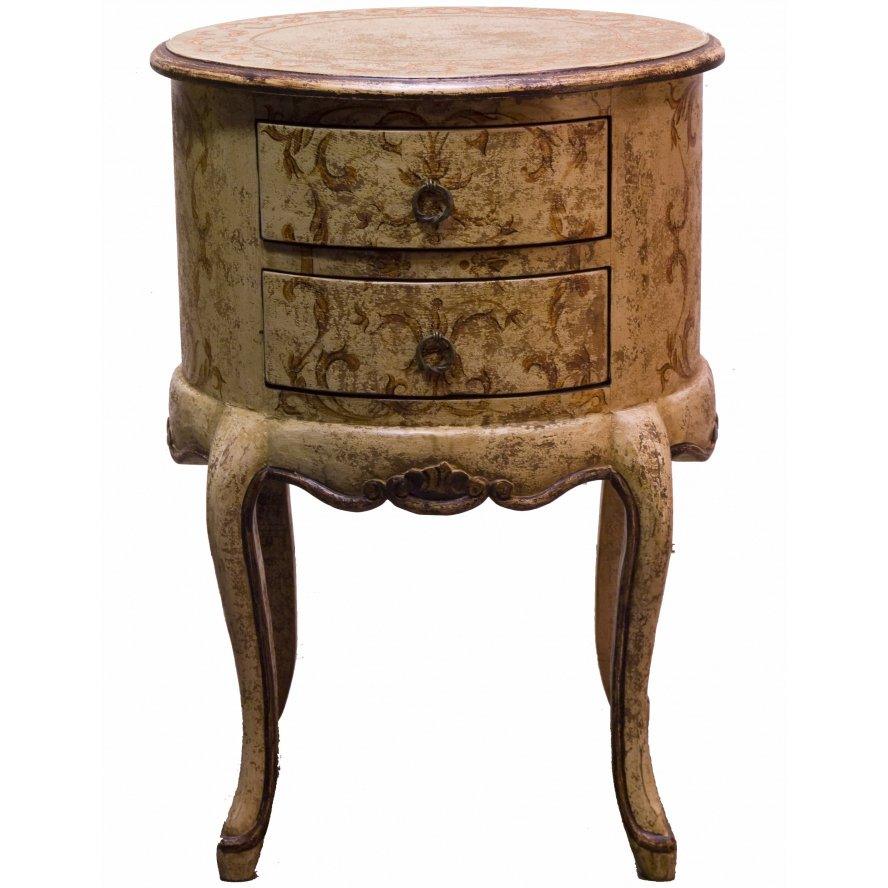Painted French Louvre Accent Table - Belle Escape