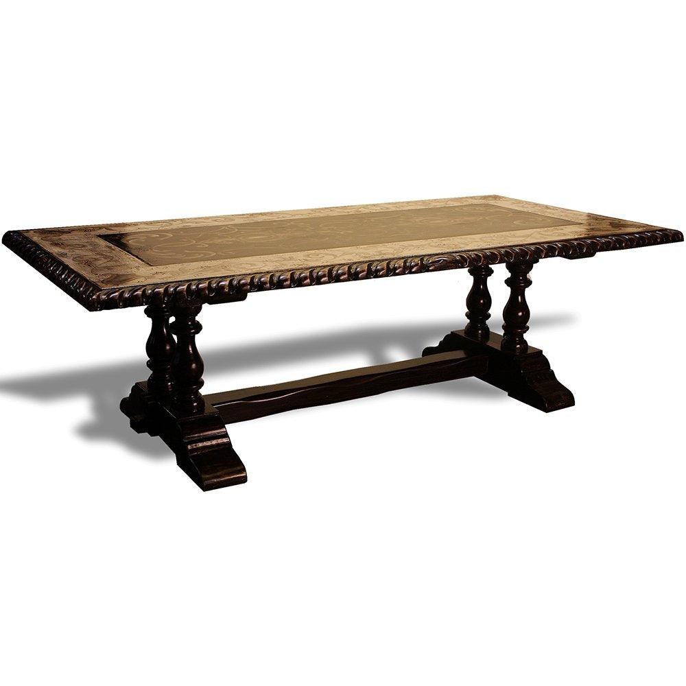 Pamplona Dark Wood Dining Table - Belle Escape
