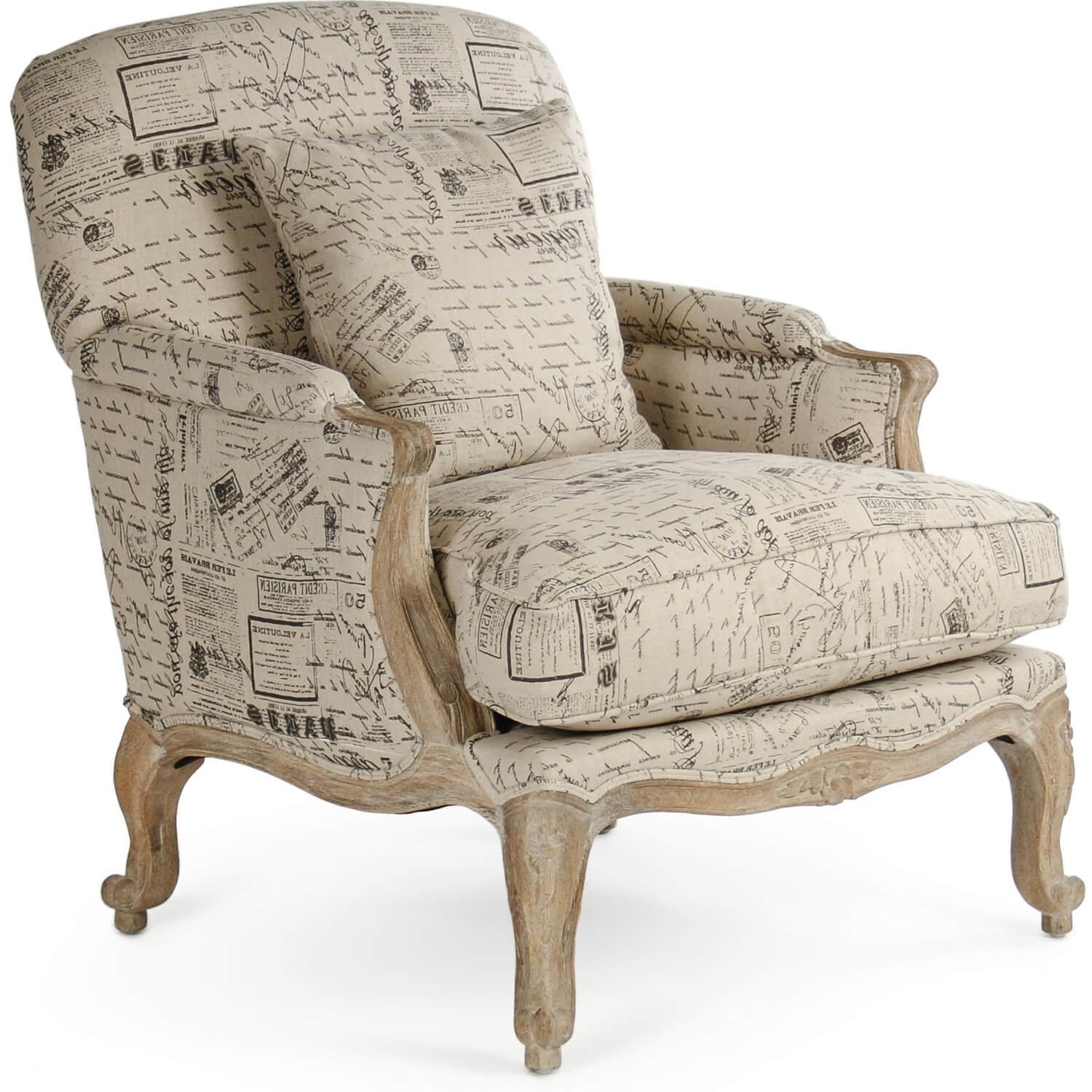 Paris French Script Post Card Chair - Belle Escape
