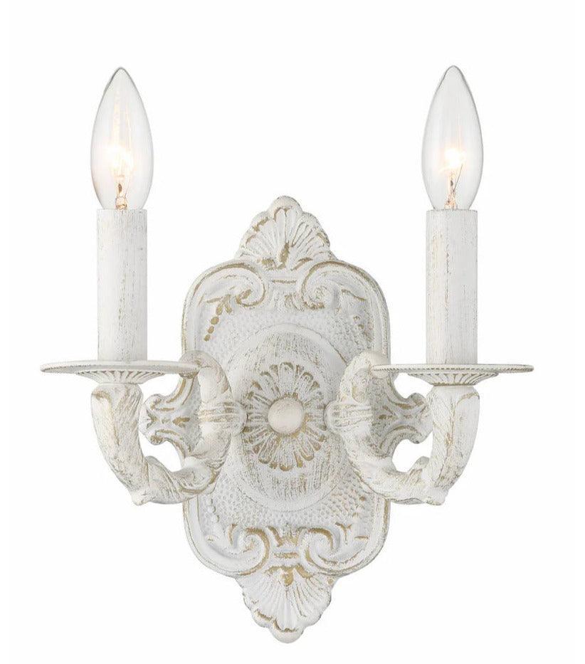 Paris Market Antique White Double Wall Sconce - Belle Escape